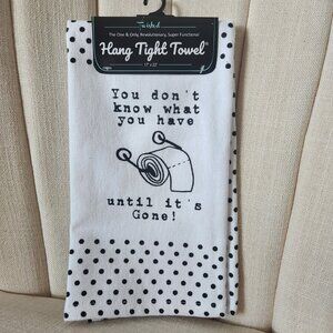 NWT Twisted Wares HANG TIGHT TOWEL toilet paper bathroom humor novelty funny new